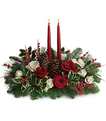 Christmas Wishes Centerpiece from Clifford's where roses are our specialty